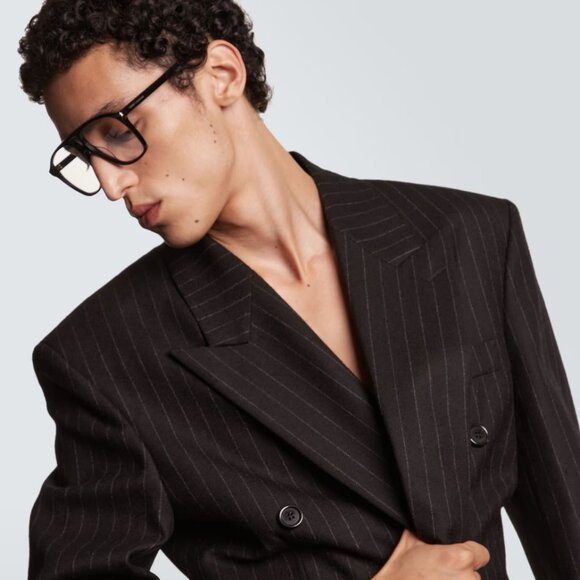 Saint Laurent DUNE Women Eyeglasses Black Pilot SL596 DUNE OPT 001 NEW AUTHENTIC - Picture 12 of 15